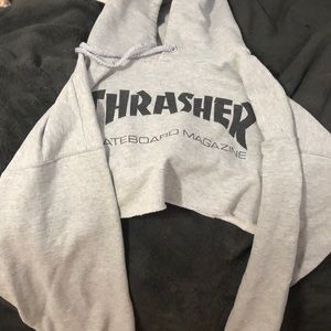 Very cropped thrasher hoodie